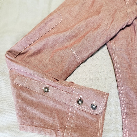 Outpost Makers Pink Heather Button-Up Shirt – Slim/Athletic Fit Size L - Picture 3 of 9